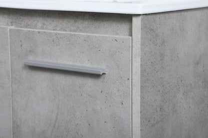 24 inch  Single Bathroom Floating Vanity in Concrete Grey
