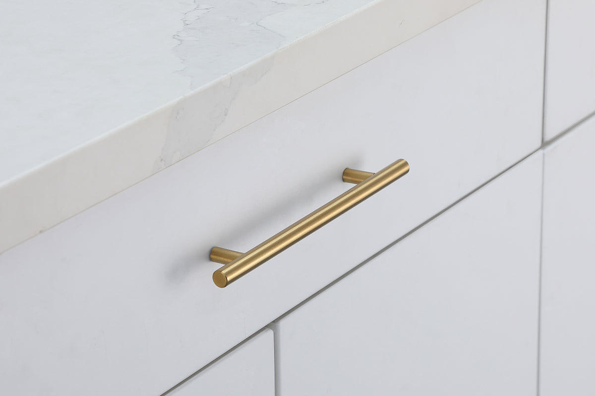 Quinn 6-5/16" Center to Center Brass Bar Pull Multipack (set of 10)