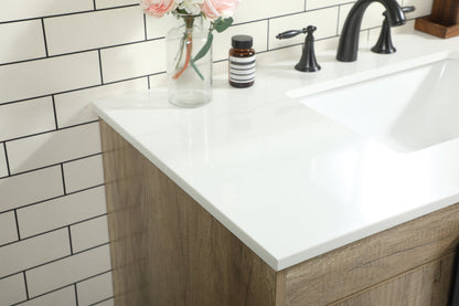 42 inch Single bathroom vanity in natural oak