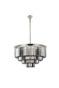 Sydney 17 light polished nickel Chandelier Silver Shade (Grey) Royal Cut Crystal