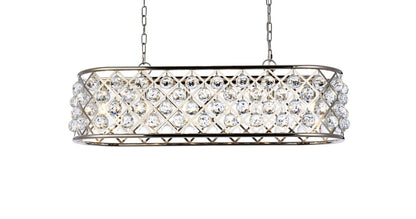 Madison 6 light polished Nickel Chandelier Clear Royal Cut Crystal