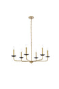 Cohen 36 inch pendant in black and brass
