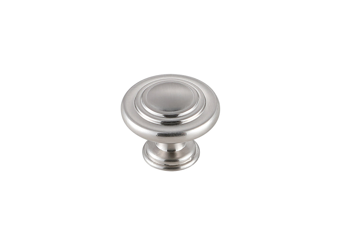 Minu 1.3" Diameter Brushed Nickel Mushroom Knob Multipack (Set of 10)
