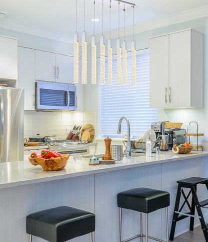 Weston 8 lights pendant in chrome