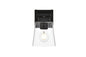 Merrick 1 light Black and Clear Bath Sconce