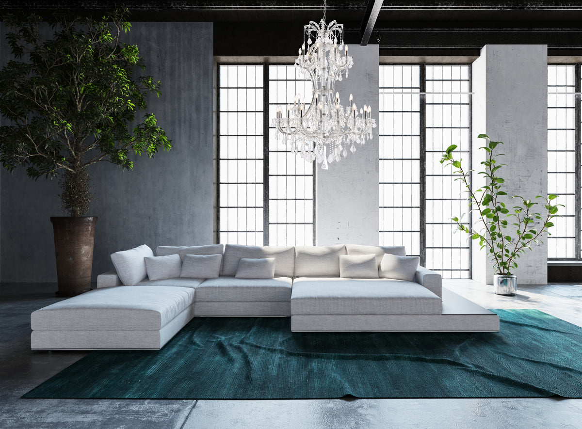 Maria Theresa 36 light Chrome Chandelier Clear Royal Cut Crystal