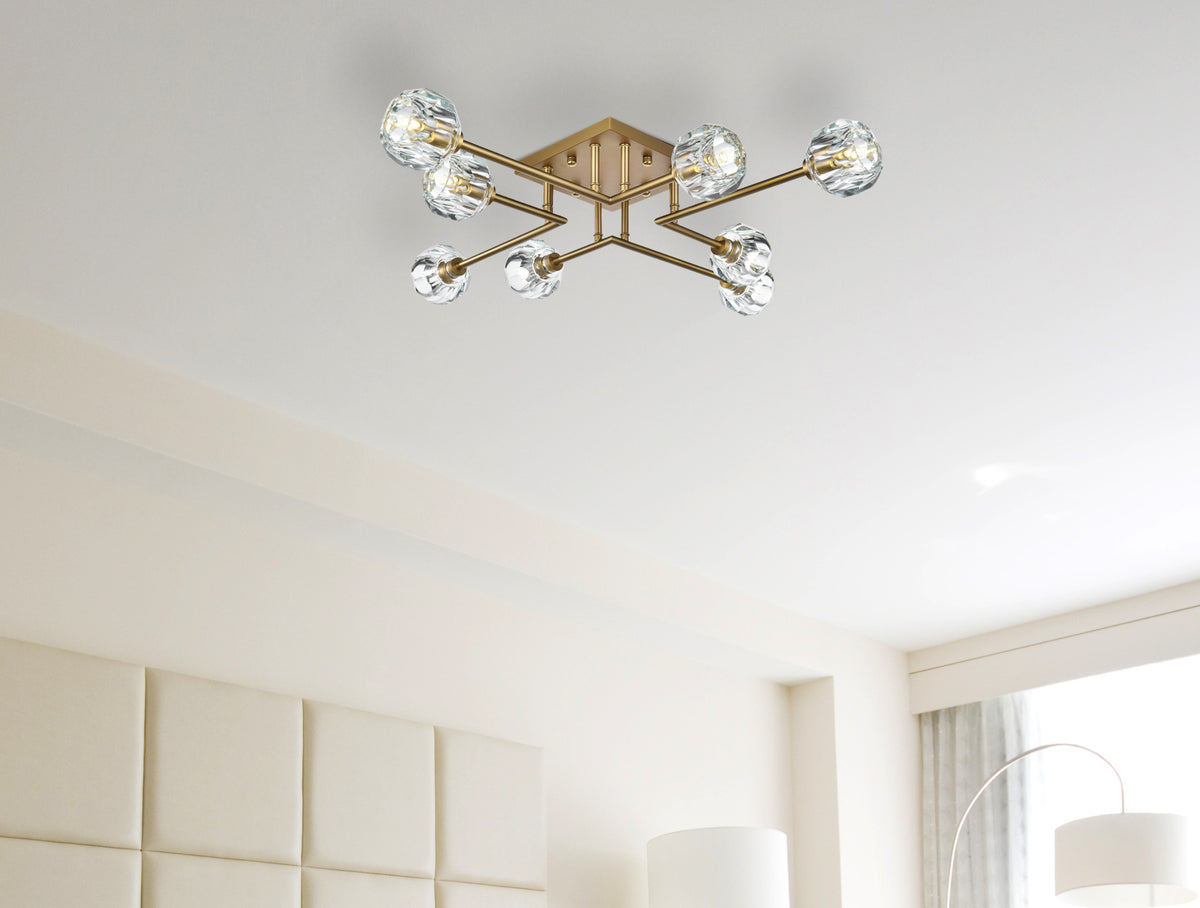 Eren 31 inch Flush Mount in Satin Gold