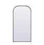 Metal Frame Arch Full Length Mirror 32x66 Inch in Black