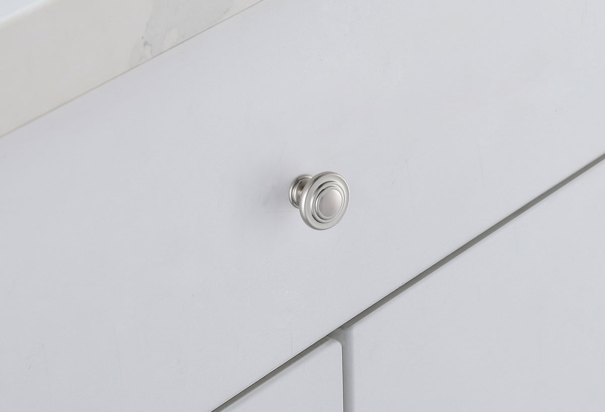 Minu 1.3" Diameter Brushed Nickel Mushroom Knob Multipack (Set of 10)