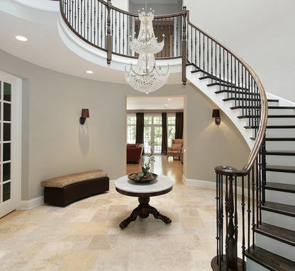 Corona 36 light Chrome Chandelier Clear Royal Cut Crystal