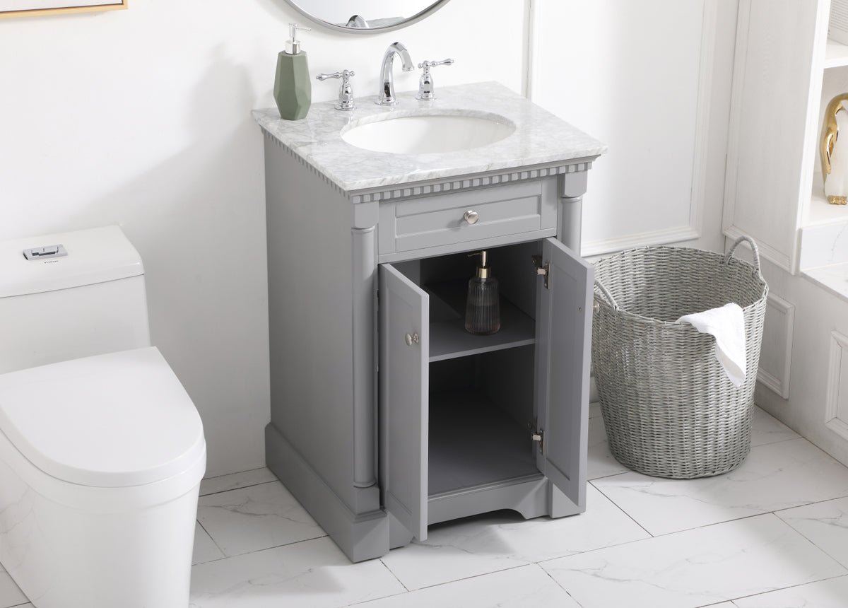 24 inch Single bathroom vanity in  Grey