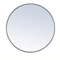 Metal frame Round Mirror 42 inch Black finish