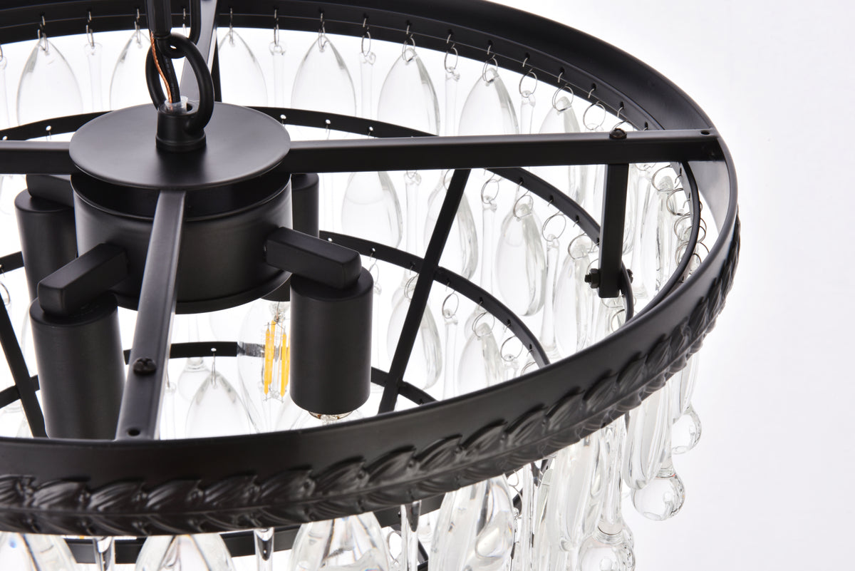 Nordic 4 lights black pendant