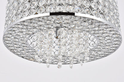 Amelie 4 light Chrome Pendant Clear Royal Cut Crystal