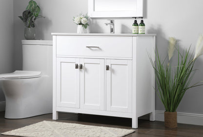 36 Inch SIngle Bathroom Vanity In White