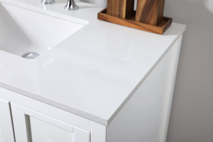 32 inch Single bathroom vanity in white