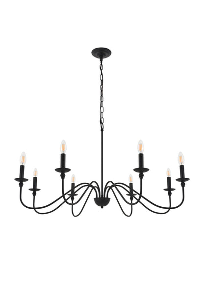 Rohan 8 light Matte Black Pendant