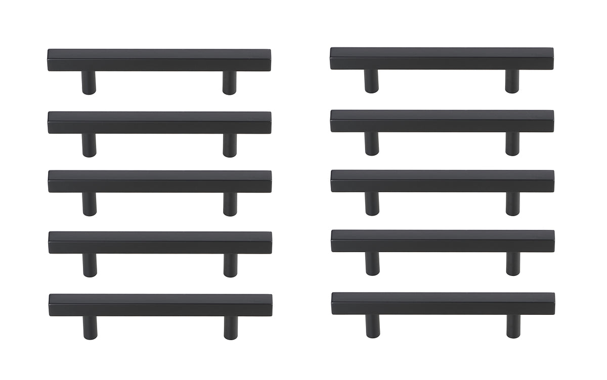 Dior 4" Center to Center Matte Black Bar Pull Multipack (set of 10)