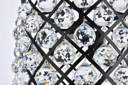 Madison 4 light Matte Black Pendant Clear Royal Cut Crystal