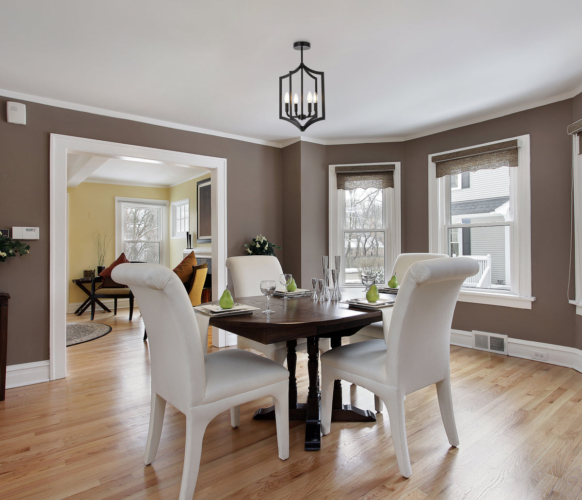 Kiera 4 lights pendant in black