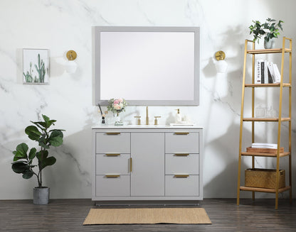 48 inch Single bathroom vanity in grey