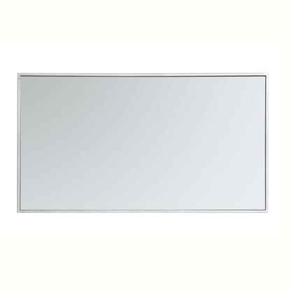 Metal frame rectangle mirror 20 inch in silver
