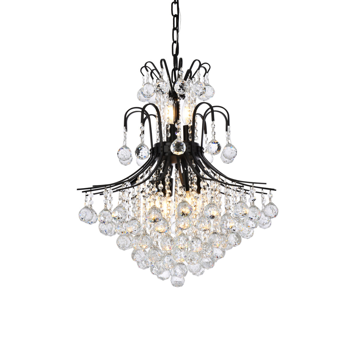 Toureg 22 inch black chandelier
