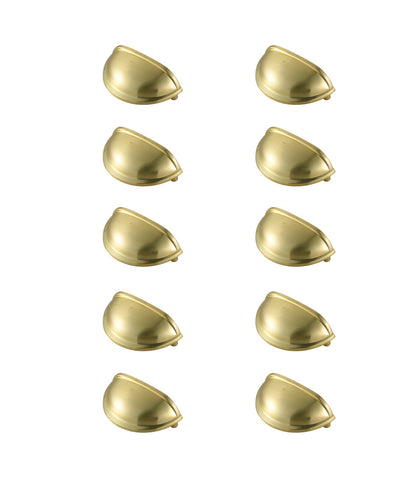 Atticus 3" Center to Center Brushed Gold Cup Bar Pull Multipack (set of 10)