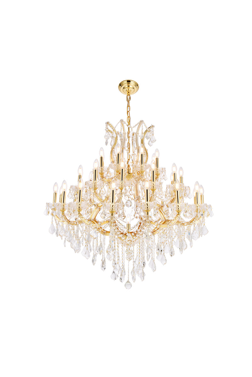 Maria Theresa 37 light Gold Chandelier Clear Royal Cut Crystal