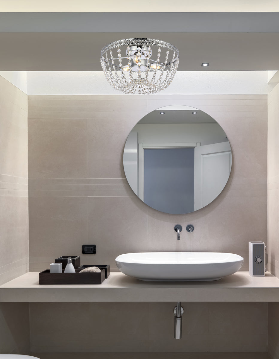 Kylie 14 inch flush mount in chrome