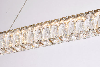 Monroe 38 inch LED linear pendant in gold