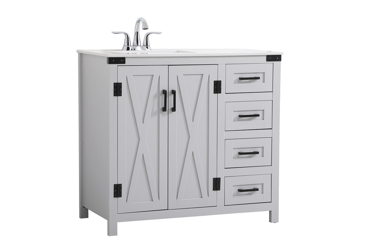 36 inch bathroom vanity in Grey