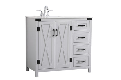 36 inch bathroom vanity in Grey