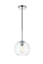 Baxter 1 Light Chrome Pendant With Clear Glass