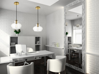 Destry 1 Light Brass Pendant With Clear Glass