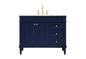 42 inch Single bathroom vanity in blue