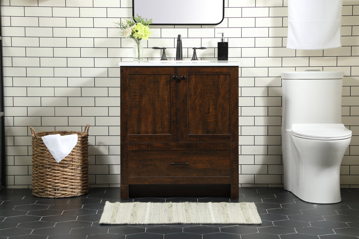 30 inch Single bathroom vanity in expresso