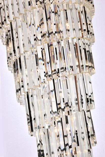 Sydney 30 inch spiral crystal chandelier in matte black