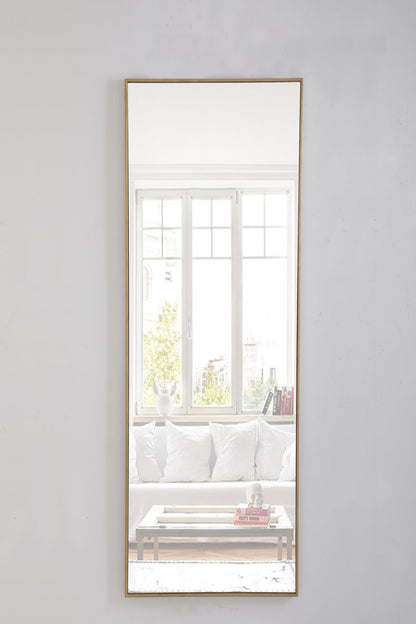 Metal frame Rectangle Mirror 18 inch Brass