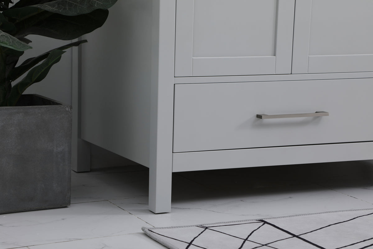 42 inch Single Bathroom Vanity in Gray with Backsplash