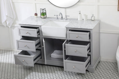 60 inch Single bathroom vanity in grey