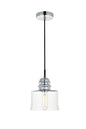 Kenna 1 Light Chrome Pendant With Clear Glass