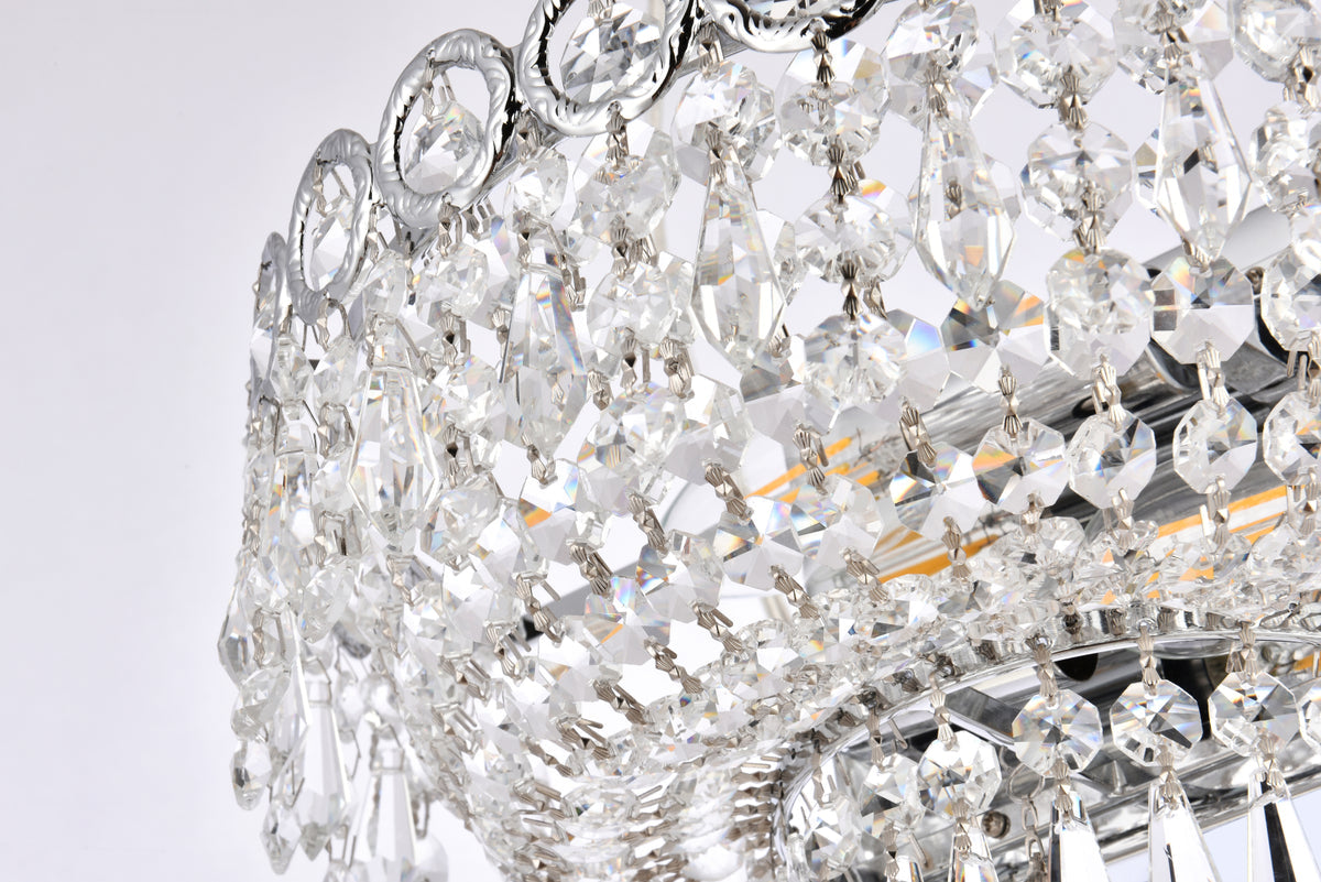 Century 2 light Chrome Wall Sconce Clear Royal Cut Crystal