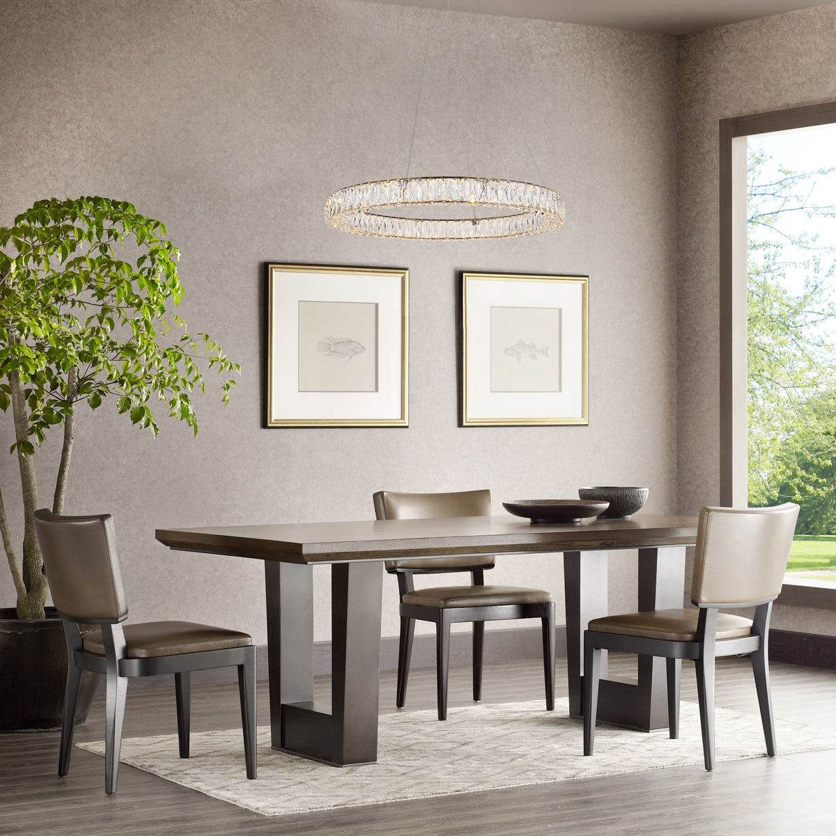 Monroe Integrated LED chip light gold Chandelier Clear Royal Cut Crystal