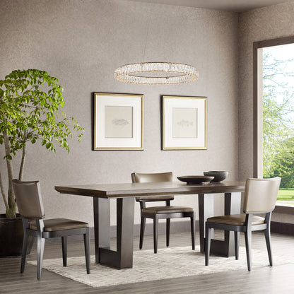 Monroe Integrated LED chip light gold Chandelier Clear Royal Cut Crystal