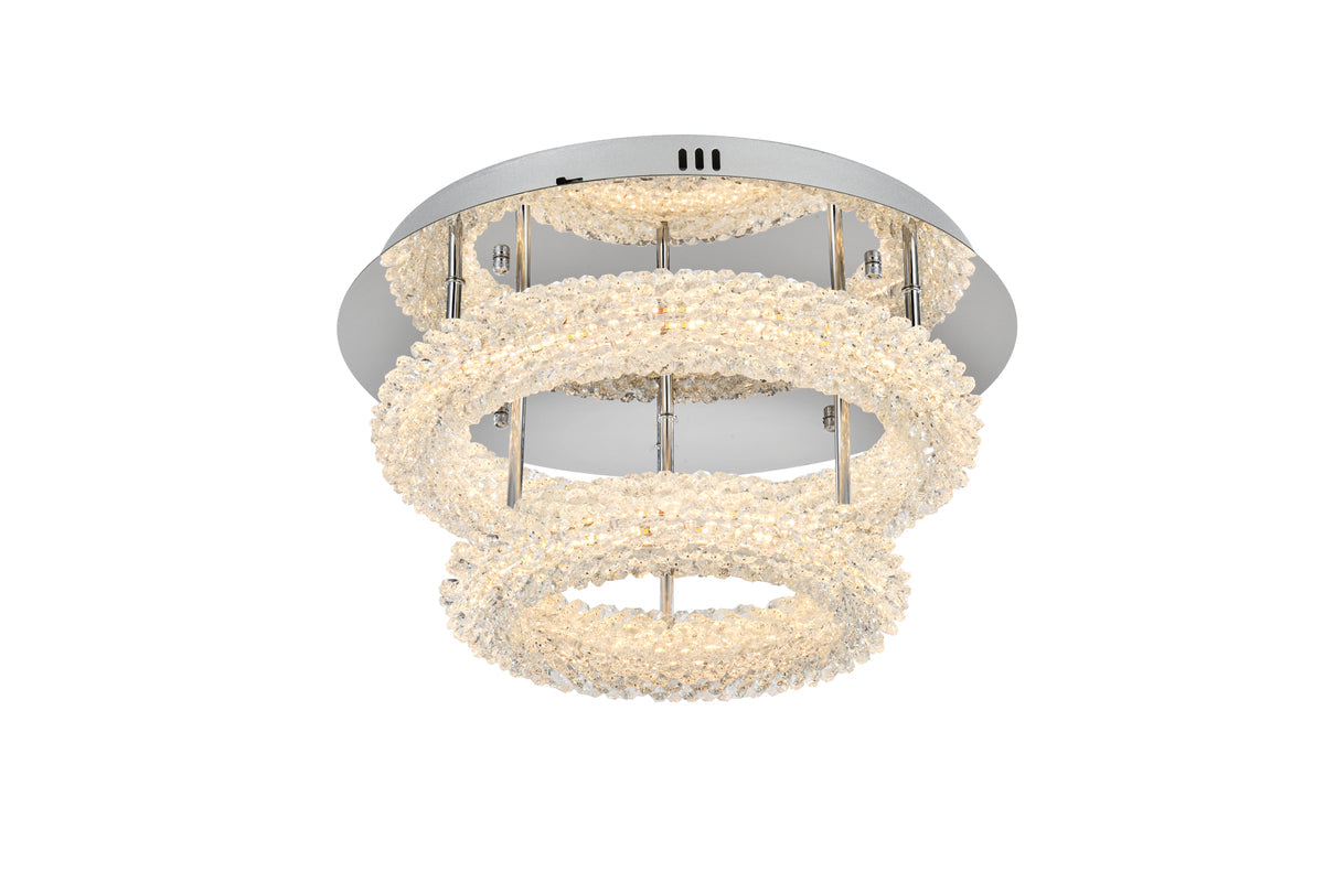 Bowen 18 inch Adjustable LED Flush Mount in Chrome