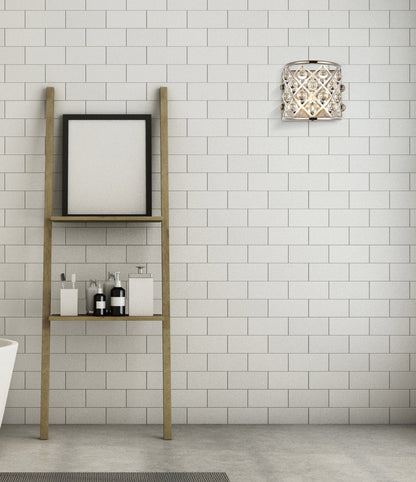 Madison 1 light polished Nickel Wall Sconce Clear Royal Cut Crystal