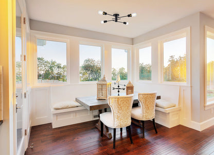 Xavier 4 lights flush mount in black