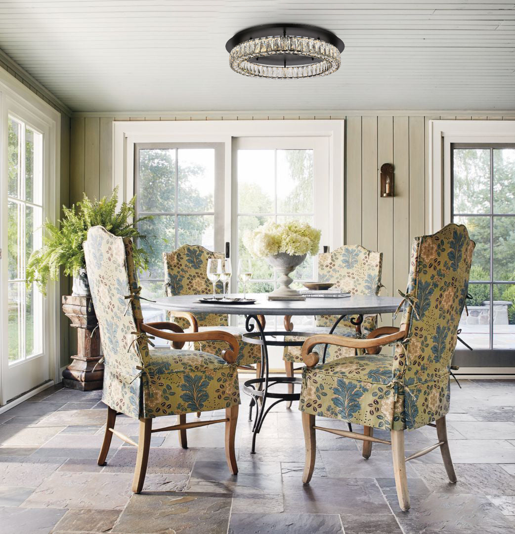 Monroe 26 inch LED Single flush mount in black