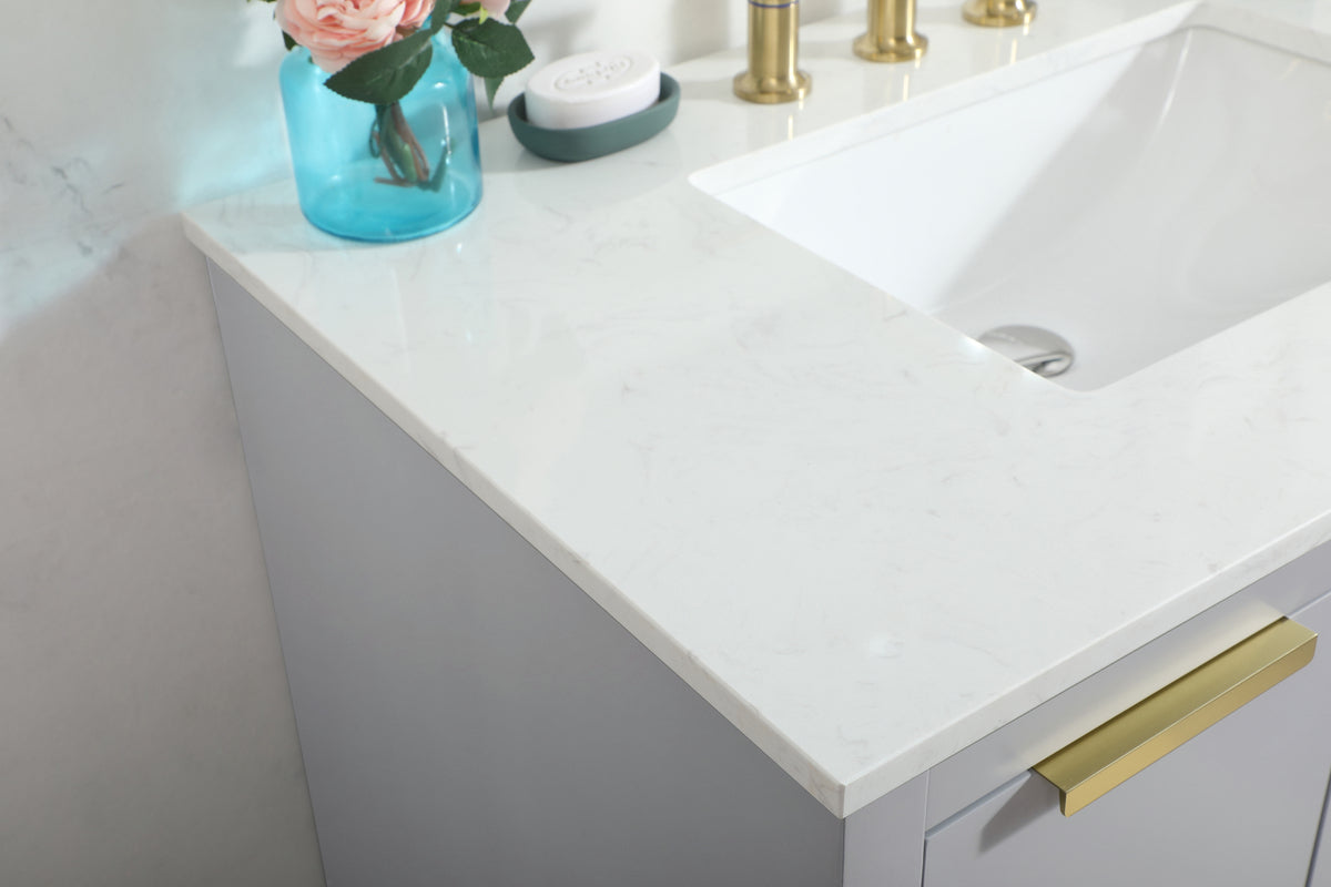 36 inch Single bathroom vanity in grey